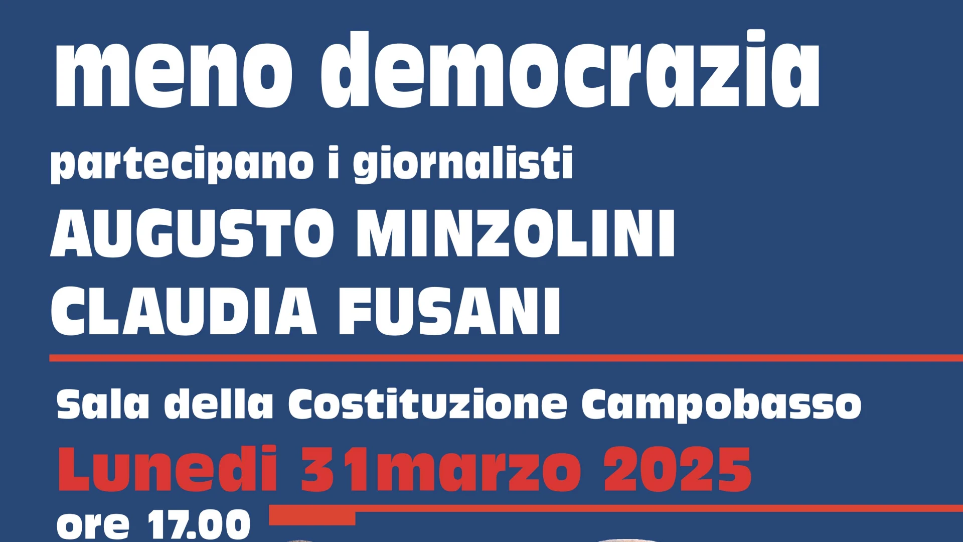 L'Assostampa del Molise festeggia i suoi venti anni dalla fondazione. Appuntamento lunedì 31 marzo con il convegno dal titolo" Meno informazione uguale meno democrazia".